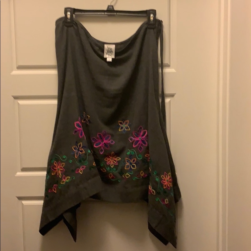 Ivy Jane skirt with embroidery.